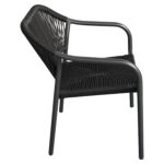 Πολυθρόνα Κήπου ArteLibre MOOREA Ανθρακί Αλουμίνιο/Rattan 58x56x79cm