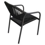 Πολυθρόνα Κήπου ArteLibre MOOREA Ανθρακί Αλουμίνιο/Rattan 58x56x79cm