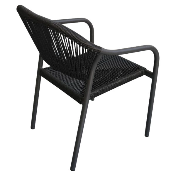 Πολυθρόνα Κήπου ArteLibre MOOREA Ανθρακί Αλουμίνιο/Rattan 58x56x79cm