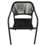 Πολυθρόνα Κήπου ArteLibre MOOREA Ανθρακί Αλουμίνιο/Rattan 58x56x79cm