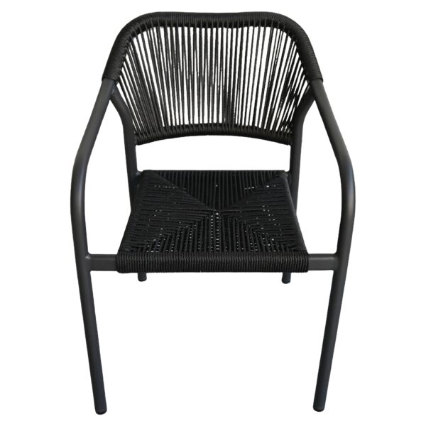 Πολυθρόνα Κήπου ArteLibre MOOREA Ανθρακί Αλουμίνιο/Rattan 58x56x79cm