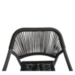 Πολυθρόνα Κήπου ArteLibre MOOREA Ανθρακί Αλουμίνιο/Rattan 58x56x79cm