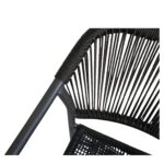 Πολυθρόνα Κήπου ArteLibre MOOREA Ανθρακί Αλουμίνιο/Rattan 58x56x79cm