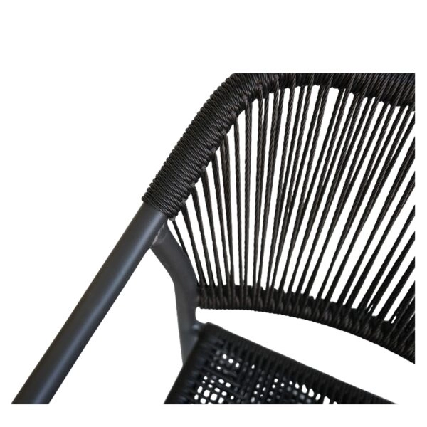 Πολυθρόνα Κήπου ArteLibre MOOREA Ανθρακί Αλουμίνιο/Rattan 58x56x79cm