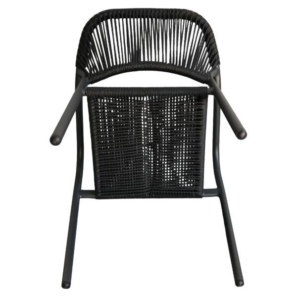 Πολυθρόνα Κήπου ArteLibre MOOREA Ανθρακί Αλουμίνιο/Rattan 58x56x79cm