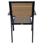 Πολυθρόνα Κήπου ArteLibre TOBAGO Μαύρο/Καρυδί Αλουμίνιο/Ξύλο 55x55x86cm
