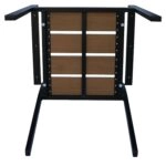 Πολυθρόνα Κήπου ArteLibre TOBAGO Μαύρο/Καρυδί Αλουμίνιο/Ξύλο 55x55x86cm