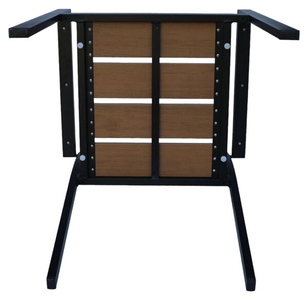 Πολυθρόνα Κήπου ArteLibre TOBAGO Μαύρο/Καρυδί Αλουμίνιο/Ξύλο 55x55x86cm