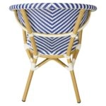 Πολυθρόνα Κήπου ArteLibre BIMINI Μπλε/Λευκό/Φυσικό Αλουμίνιο/Textilene 56x55x82cm