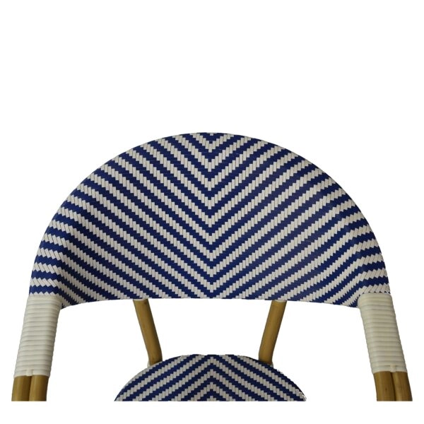 Πολυθρόνα Κήπου ArteLibre BIMINI Μπλε/Λευκό/Φυσικό Αλουμίνιο/Textilene 56x55x82cm