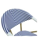 Πολυθρόνα Κήπου ArteLibre BIMINI Μπλε/Λευκό/Φυσικό Αλουμίνιο/Textilene 56x55x82cm