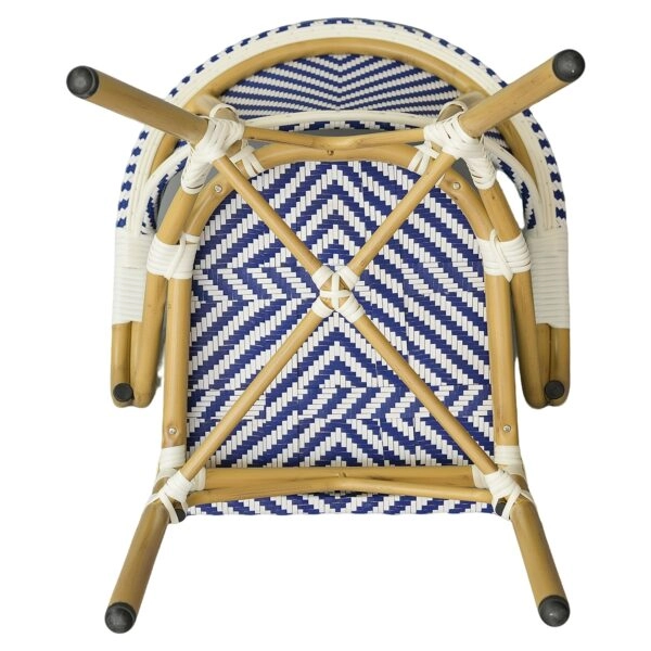 Πολυθρόνα Κήπου ArteLibre BIMINI Μπλε/Λευκό/Φυσικό Αλουμίνιο/Textilene 56x55x82cm