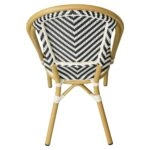 Πολυθρόνα Κήπου ArteLibre BIMINI Λευκό/Μαύρο/Φυσικό Αλουμίνιο/Textilene 46x55x88cm