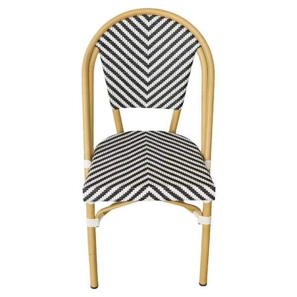 Πολυθρόνα Κήπου ArteLibre BIMINI Λευκό/Μαύρο/Φυσικό Αλουμίνιο/Textilene 46x55x88cm