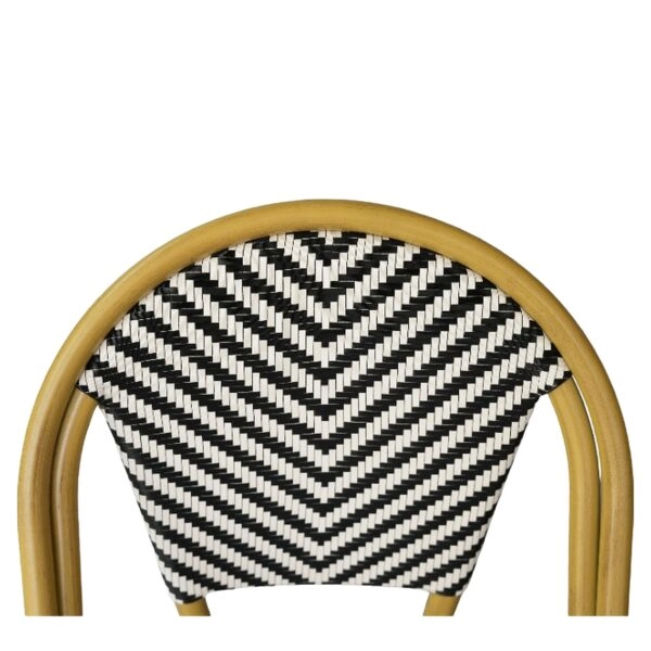 Πολυθρόνα Κήπου ArteLibre BIMINI Λευκό/Μαύρο/Φυσικό Αλουμίνιο/Textilene 46x55x88cm