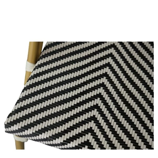 Πολυθρόνα Κήπου ArteLibre BIMINI Λευκό/Μαύρο/Φυσικό Αλουμίνιο/Textilene 46x55x88cm