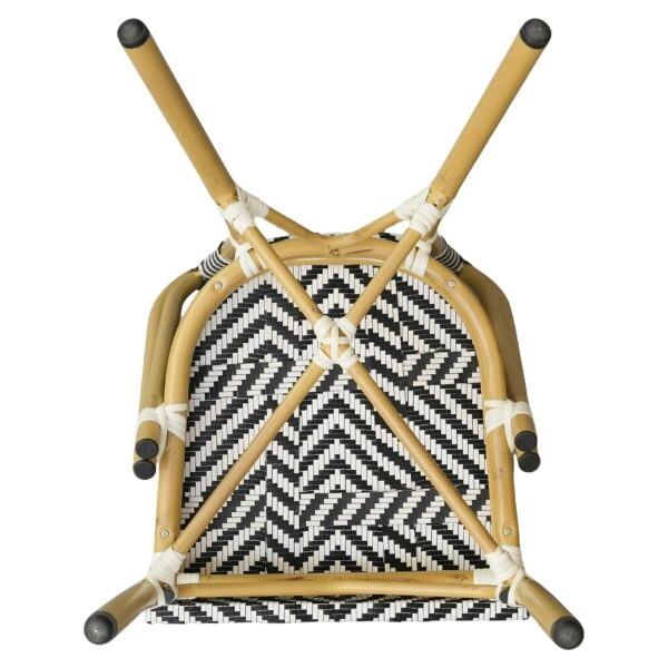 Πολυθρόνα Κήπου ArteLibre BIMINI Λευκό/Μαύρο/Φυσικό Αλουμίνιο/Textilene 46x55x88cm