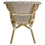 Πολυθρόνα Κήπου ArteLibre BIMINI Καφέ/Λευκό/Φυσικό Αλουμίνιο/Textilene 56x55x82cm