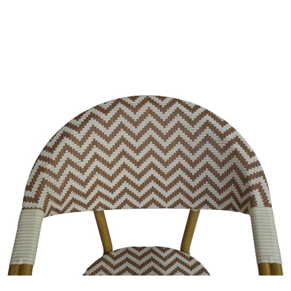 Πολυθρόνα Κήπου ArteLibre BIMINI Καφέ/Λευκό/Φυσικό Αλουμίνιο/Textilene 56x55x82cm