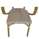 Πολυθρόνα Κήπου ArteLibre BIMINI Καφέ/Λευκό/Φυσικό Αλουμίνιο/Textilene 56x55x82cm