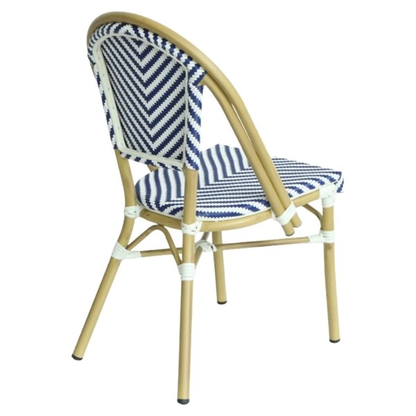 Πολυθρόνα Κήπου ArteLibre BIMINI ΜπλεΛευκό/Φυσικό Αλουμίνιο/Textilene 46x55x88cm