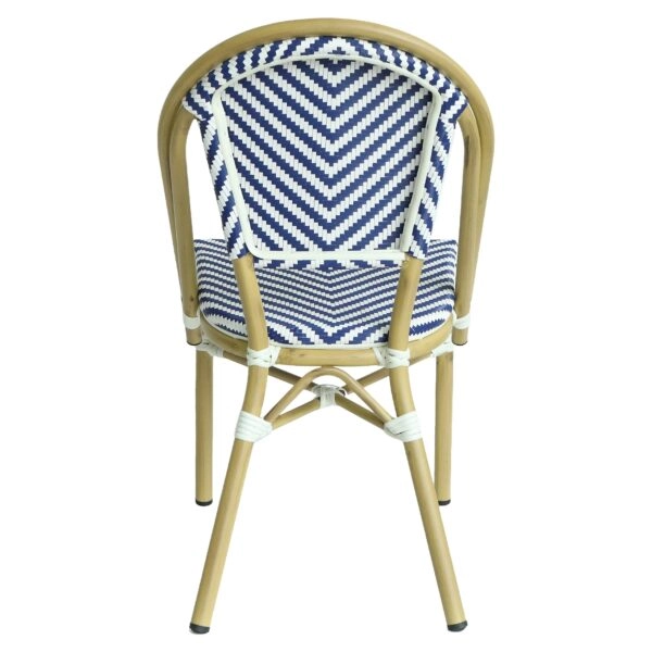 Πολυθρόνα Κήπου ArteLibre BIMINI ΜπλεΛευκό/Φυσικό Αλουμίνιο/Textilene 46x55x88cm