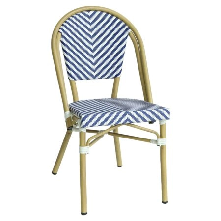 Πολυθρόνα Κήπου ArteLibre BIMINI ΜπλεΛευκό/Φυσικό Αλουμίνιο/Textilene 46x55x88cm