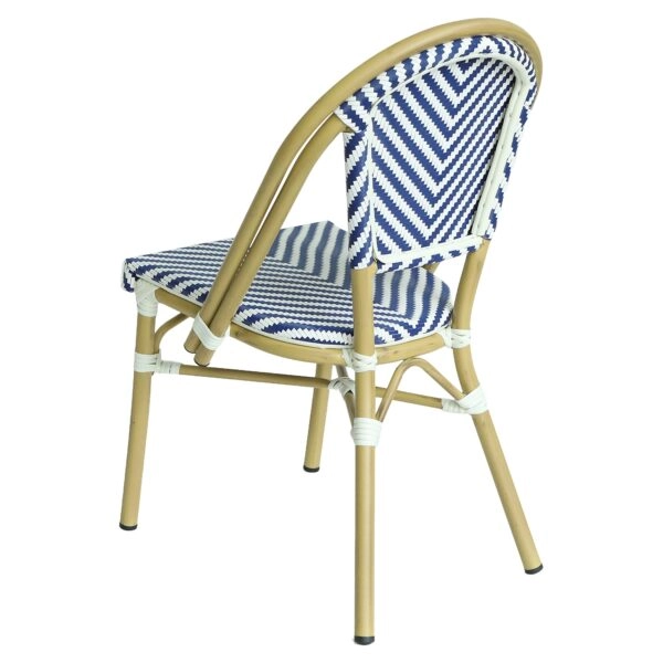 Πολυθρόνα Κήπου ArteLibre BIMINI ΜπλεΛευκό/Φυσικό Αλουμίνιο/Textilene 46x55x88cm