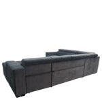 Καναπές Γωνιακός ArteLibre AVELON Γκρι Σκούρο Ύφασμα/Ξύλο 249x312x82cm