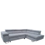 Καναπές Γωνιακός ArteLibre LUZANO Γκρι Ανοιχτό Ύφασμα/MDF 277x203x100cm