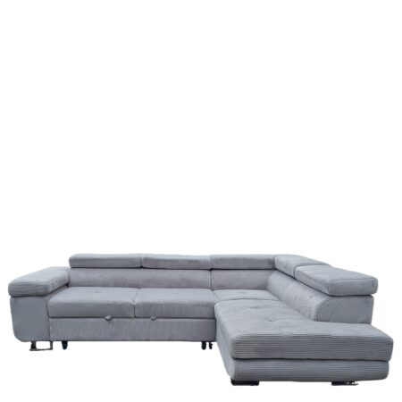 Καναπές Γωνιακός ArteLibre LUZANO Γκρι Ανοιχτό Ύφασμα/MDF 277x203x100cm