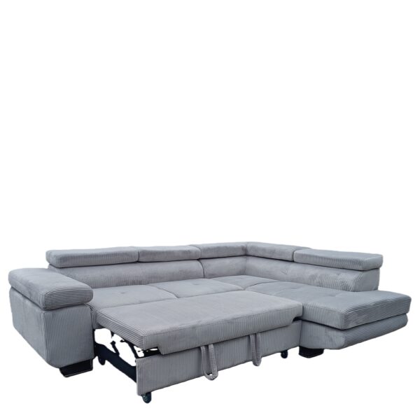 Καναπές Γωνιακός ArteLibre LUZANO Γκρι Ανοιχτό Ύφασμα/MDF 277x203x100cm