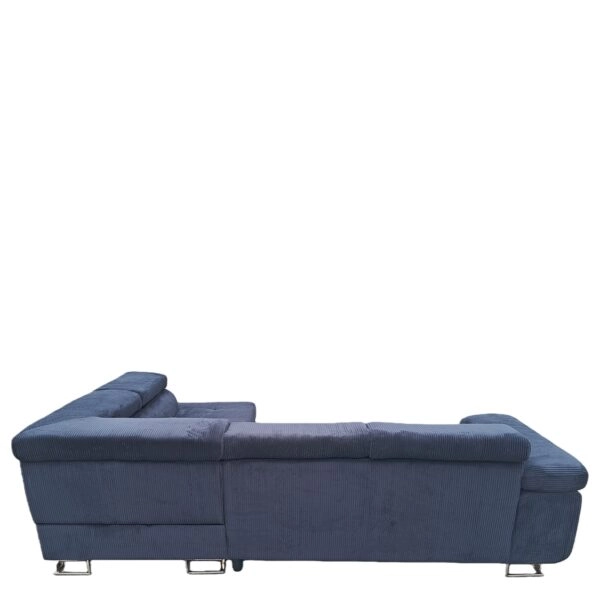 Καναπές Γωνιακός ArteLibre LUZANO Μαύρο Ύφασμα/MDF 277x203x100cm