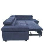 Καναπές Γωνιακός ArteLibre LUZANO Μαύρο Ύφασμα/MDF 277x203x100cm