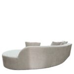 Καναπές MONTARO ArteLibre Γκρι Ανοιχτό Ύφασμα 140x105x65cm/206x124x68cm