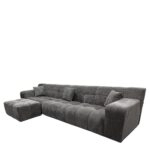 Καναπές Γωνιακός ArteLibre ORVELLA Γκρι Ύφασμα 363x194x80cm