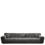 Καναπές Γωνιακός ArteLibre ORVELLA Γκρι Ύφασμα 363x194x80cm