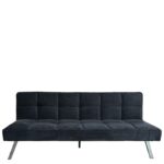 Καναπές Κρεβάτι ArteLibre ELVORE Μαύρο Ύφασμα/Ξύλο 190x83x74cm