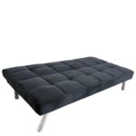 Καναπές Κρεβάτι ArteLibre ELVORE Μαύρο Ύφασμα/Ξύλο 190x83x74cm