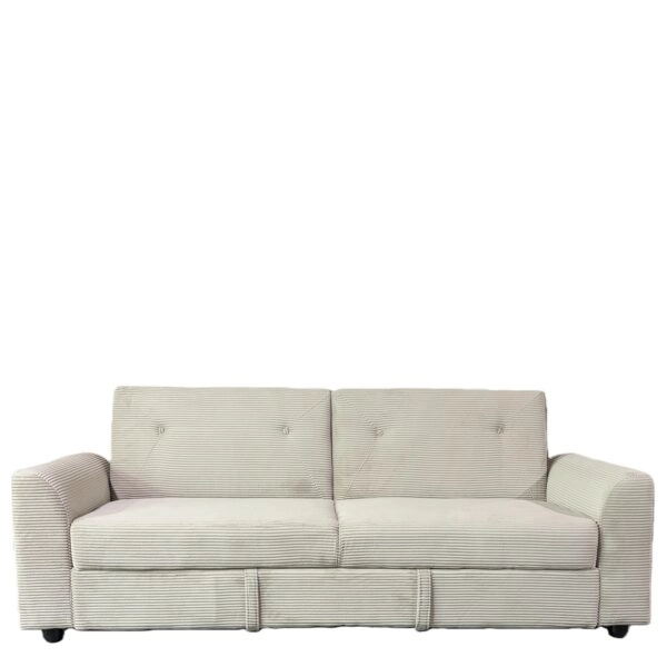 Καναπές Κρεβάτι ArteLibre VALMERO Μπεζ Ύφασμα/Ξύλο 216x85x85cm