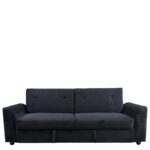 Καναπές Κρεβάτι ArteLibre VALMERO Μαύρο Ύφασμα/Ξύλο 216x85x85cm