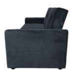 Καναπές Κρεβάτι ArteLibre VALMERO Μαύρο Ύφασμα/Ξύλο 216x85x85cm