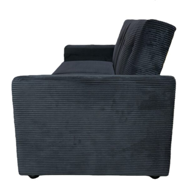 Καναπές Κρεβάτι ArteLibre VALMERO Μαύρο Ύφασμα/Ξύλο 216x85x85cm