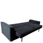Καναπές Κρεβάτι ArteLibre VALMERO Μαύρο Ύφασμα/Ξύλο 216x85x85cm