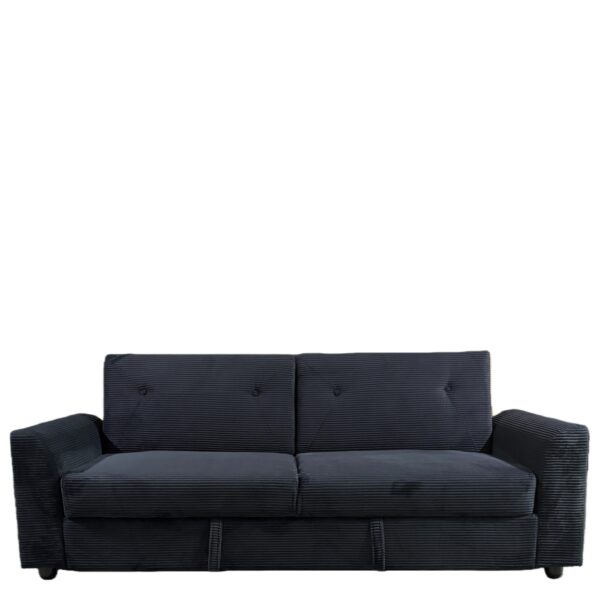 Καναπές Κρεβάτι ArteLibre VALMERO Μαύρο Ύφασμα/Ξύλο 216x85x85cm