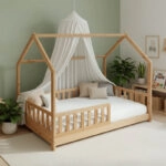 Παιδικό κρεβάτι Sleeper τ. Montessori φυσικό 90x190εκ