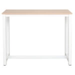 Σετ τραπέζι μπαρ Marle 3τμχ φυσικό-λευκό πόδι 120x40x100εκ