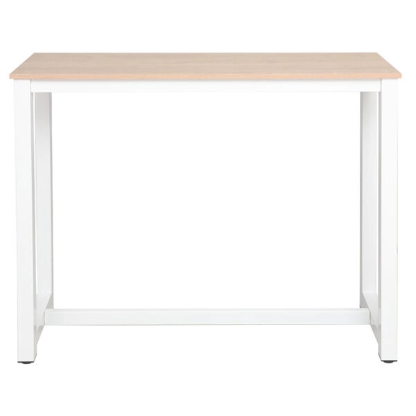 Σετ τραπέζι μπαρ Marle 3τμχ φυσικό-λευκό πόδι 120x40x100εκ