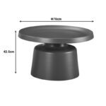 Τραπέζι σαλονιού Ginoze  μέταλλο σε καφέ απόχρωση Φ70x42,5εκ