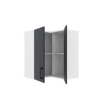 Modest Πάνω Ντουλάπι Γωνιακό Ανθρακί 60-60x32x72cm